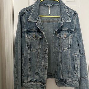Free People denim jacket size large